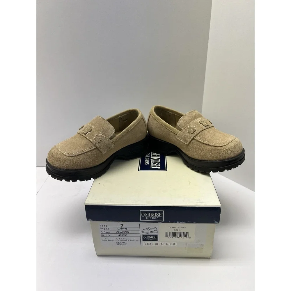 Oshkosh Daryn Chamois Girl Size 7 Slip On Shoes Vintage Y2K 90s  Mary Jane